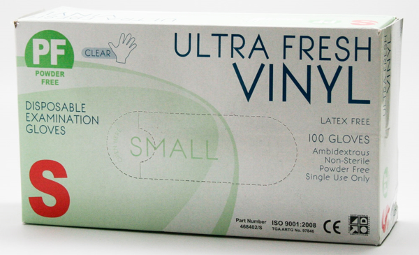 Picture of Gloves Vinyl Clear P/Free Ultra Fresh Small 100s