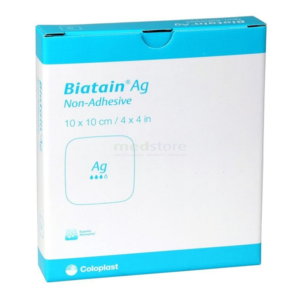 Picture of Biatain Ag Anti-Bac Non-Adhesive Foam 10x10cm 5s